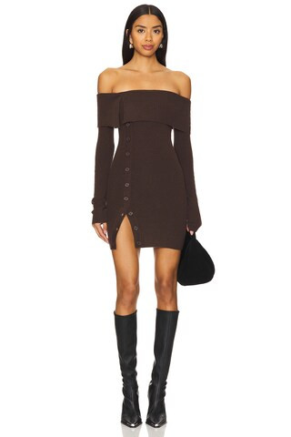 Lovers and Friends Lexi Mini Dress in Brown from Revolve.com | Revolve Clothing (Global)