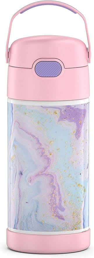 THERMOS FUNTAINER 12 Ounce Stainless Steel Vacuum Insulated Kids Straw Bottle, Dreamy | Amazon (US)