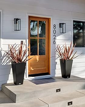 Veradek V-Resin Indoor/Outdoor Taper Planter, Set of 2 (30 inch, Black) | Amazon (US)