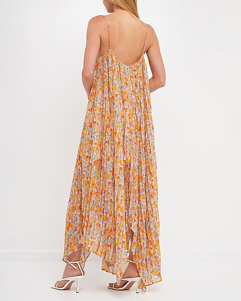 Endless Rose Pleated Waterfall Maxi Dress | Express