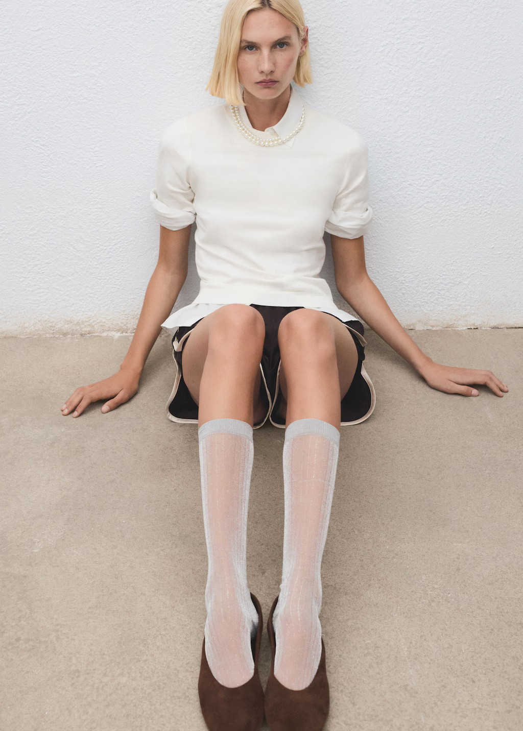 Suede leather ballet flats | Mango (US/MX/AU)