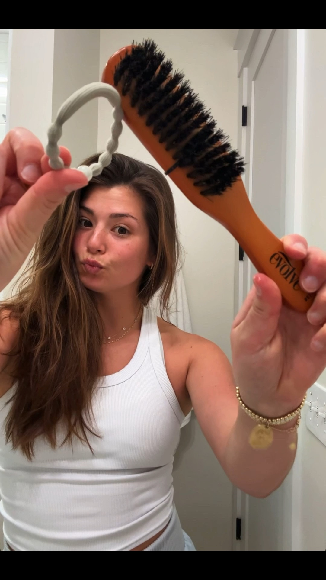 As a girl with a head full of thick + heavy hair, this routine keeps my pony secure through workouts & long runs — no stopping to redo it — while keeping my hair soft & healthy (especially in these dry winter months) !! ✨🎀

#slickback #ponytail #haircare #athletic

#LTKselfcare #LTKfitnessgoals #LTKActive