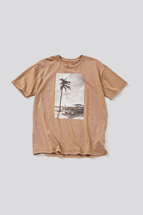 Car Graphic Mineral Wash Tee | Forever 21 (US)