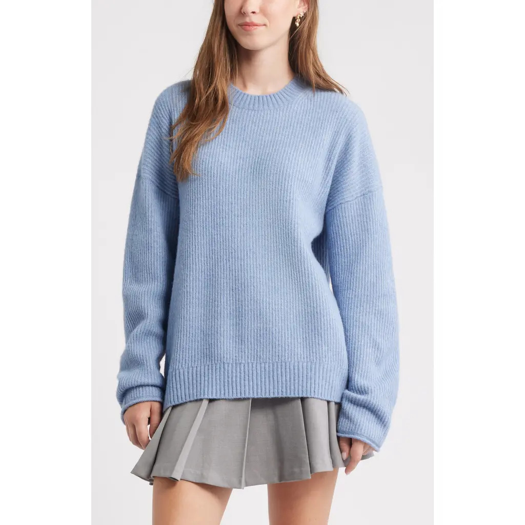BP. Fuzzy Oversize Sweater in Blue Country at Nordstrom, Size Large | Nordstrom