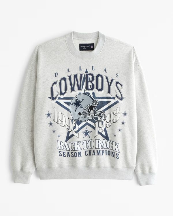 Men's Dallas Cowboys Graphic Crew Sweatshirt | Men's Tops | Abercrombie.com | Abercrombie & Fitch (US)