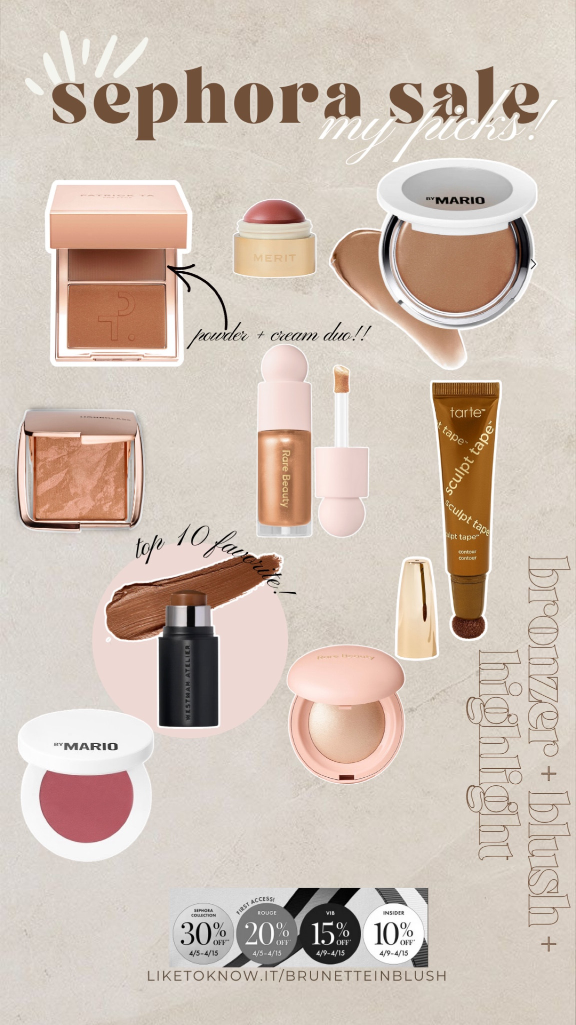 SEPHORA SALE FAVES: bronze, blush, highlight

#LTKxSephora #LTKbeauty