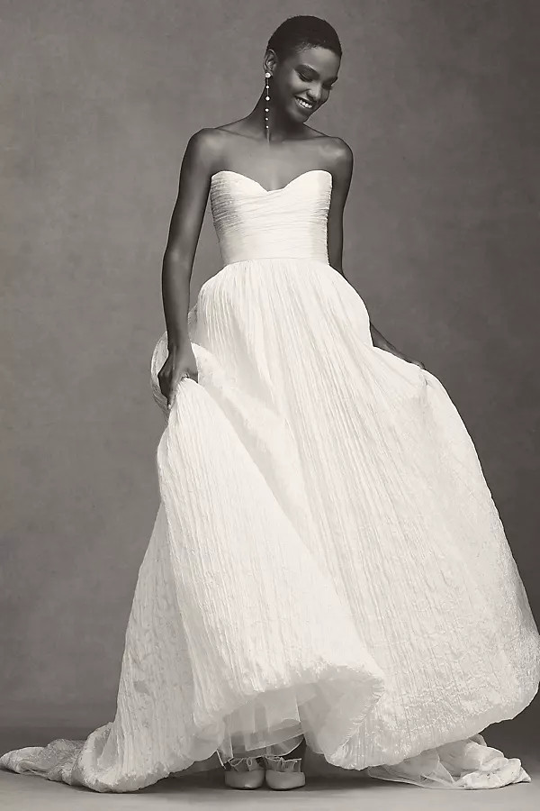 Laurel Strapless Sweetheart Wedding Gown | Anthropologie (US)