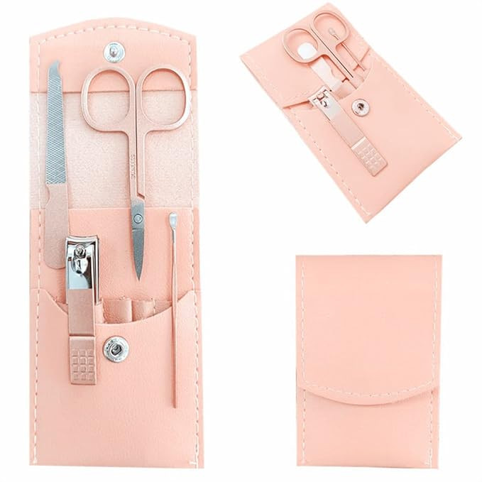 Manicure Set, Professional Women Nail Clippers Kit 4PCS， Stainless Steel Nail Cutter Care Tools... | Amazon (US)
