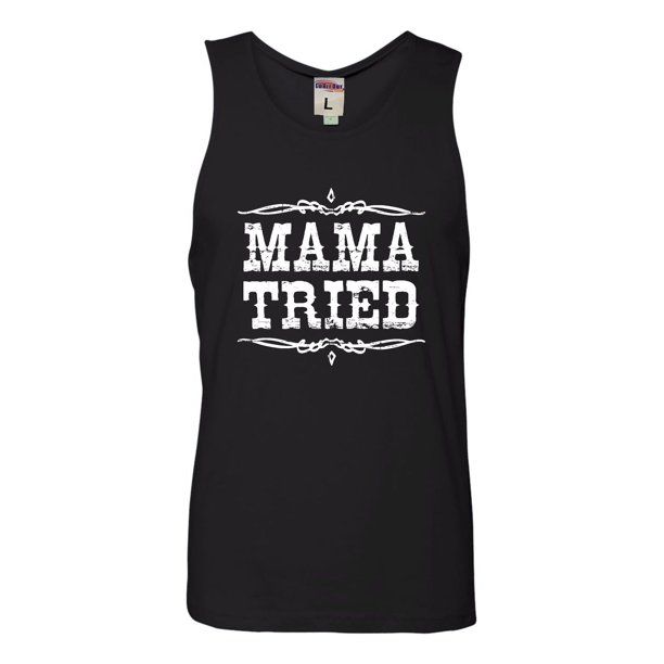 Adult Mama Tried Retro Country Music Sleeveless Tank Top Cotton T-Shirt - Walmart.com | Walmart (US)