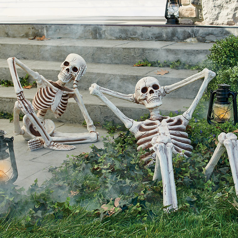 Outdoor Skeleton Figures - Sitting - Grandin Road | Grandin Road