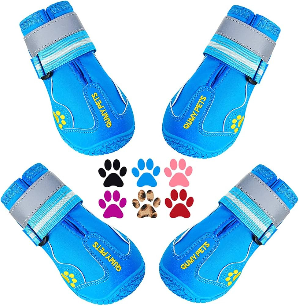 QUMY Dog Shoes for Hot Pavement, Dog Snow Boots & Paw Protectors for Winter | Amazon (US)