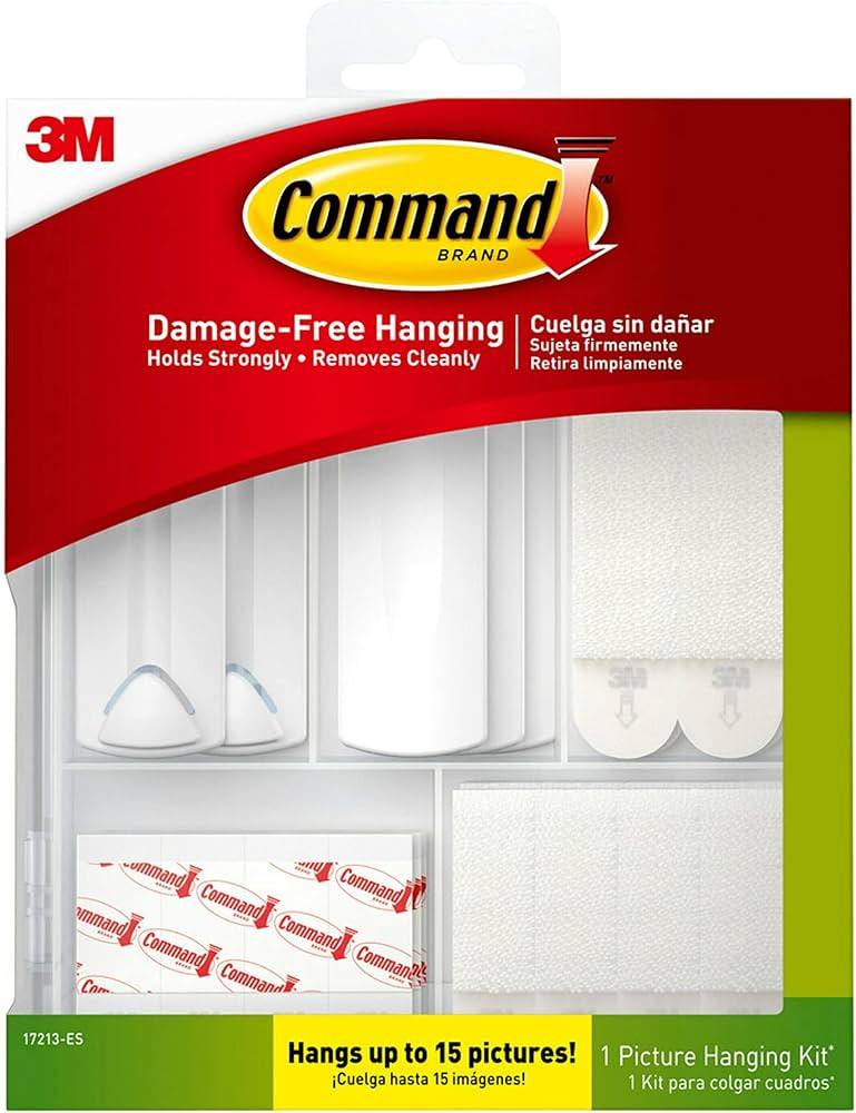 Command Picture Hanging Kit, Various Sized Picture Hanging Hooks and Strips to Hang Up to 15 Pict... | Amazon (US)