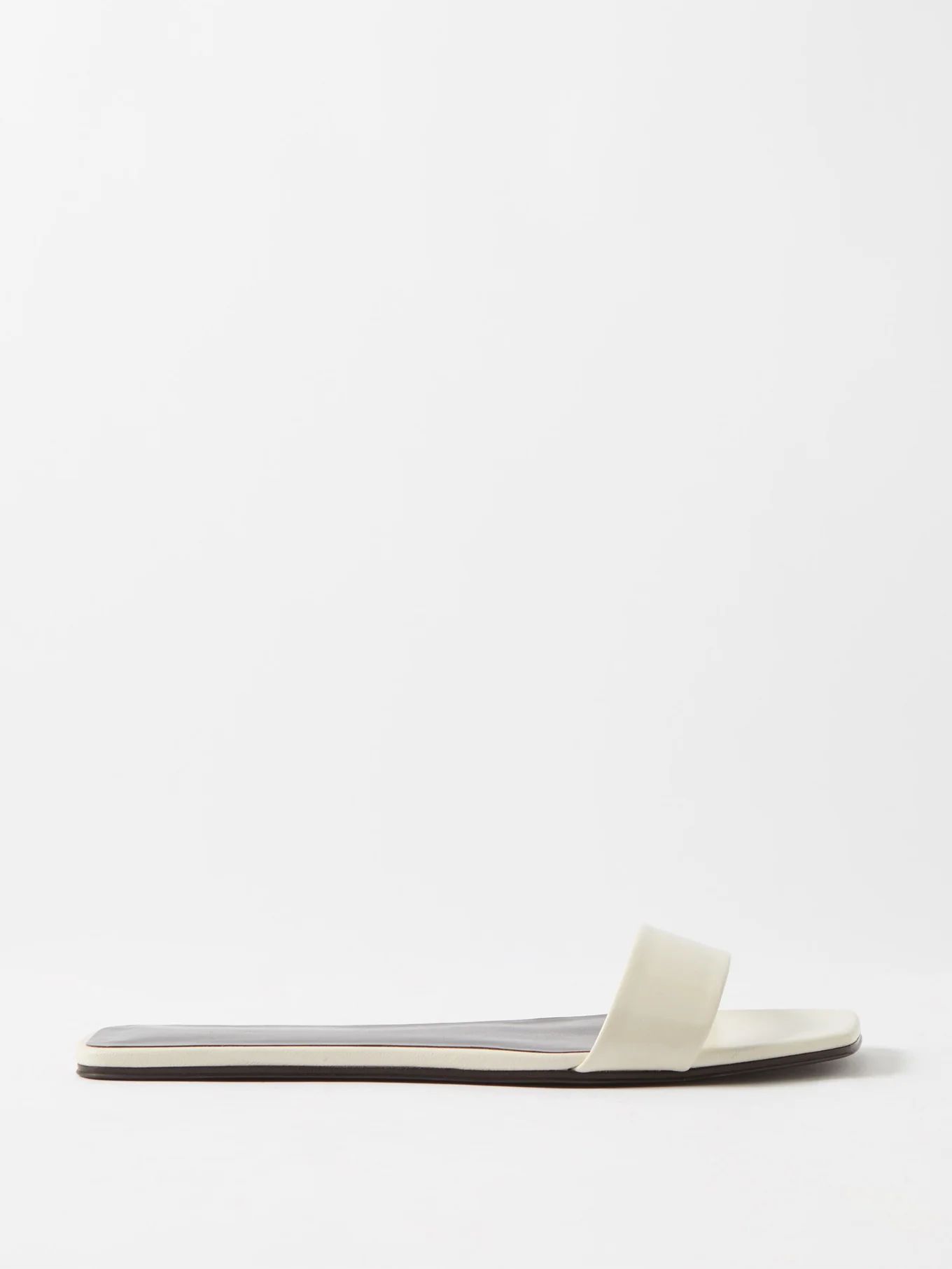 Square-toe leather sandals | The Row | Matches (US)