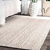 nuLOOM Handwoven Rigo Jute Rug, 5' x 8', Off White | Amazon (US)