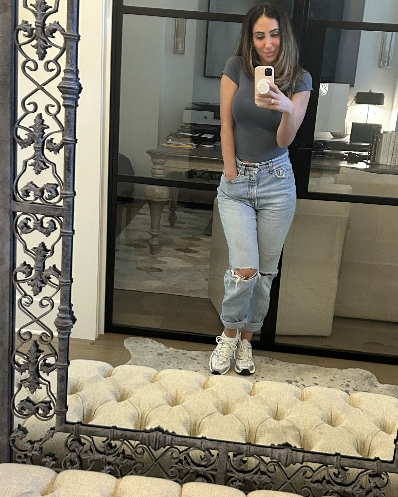 What’s better than an amazing pair of jeans with a cute seamless top and the cutest shoes! No need to complicate an outfit just make it simple and it’s the cutest ever! Comfortable and cute

#LTKStyleTip #LTKOver40