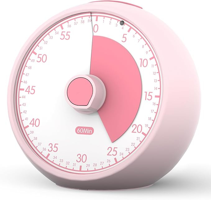 Visual Timer 60-Minute, Kids Timer for Homeschool Desk, Time Management Tools with Silent Operati... | Amazon (US)