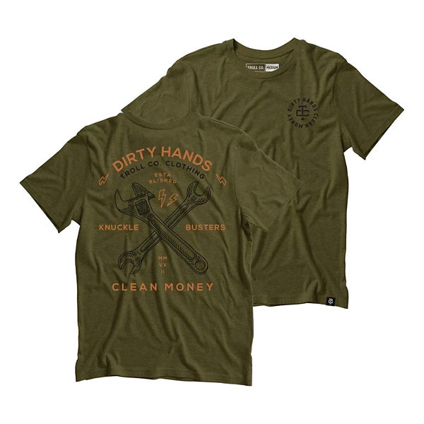 Men's Troll Co. Clothing Troll Co. Twisting Wrenches T-Shirt Small Military Green | Scheels