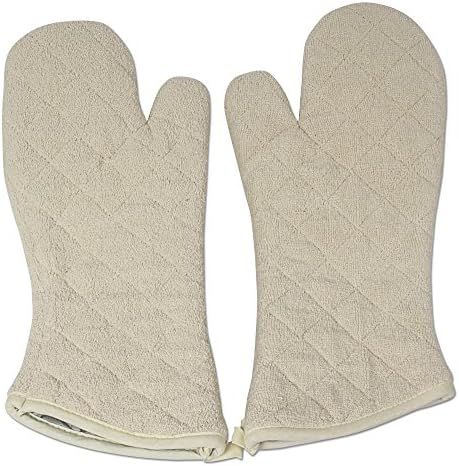 Nouvelle Legende Cotton Quilted Terry Oven Mitts Long Lasting Heat Resistance Protection 17 Inche... | Amazon (US)