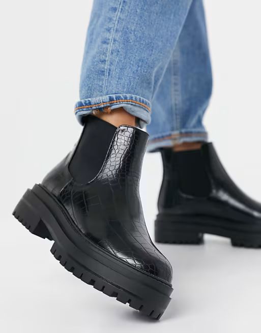 RAID Ronnie chunky chelsea boots in black | ASOS (Global)