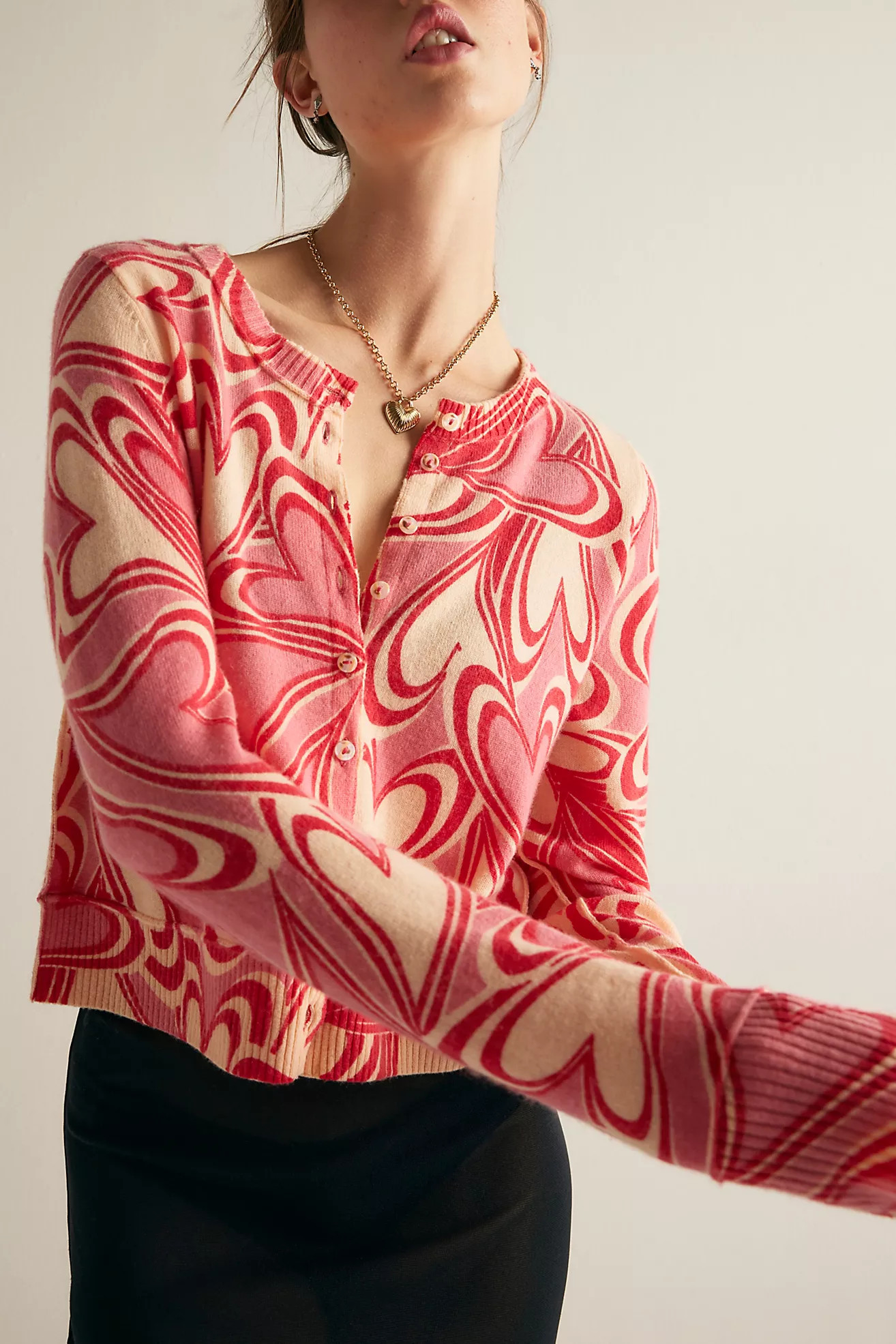 Nocturnal Patterned Cashmere Cardi | Free People (Global - UK&FR Excluded)