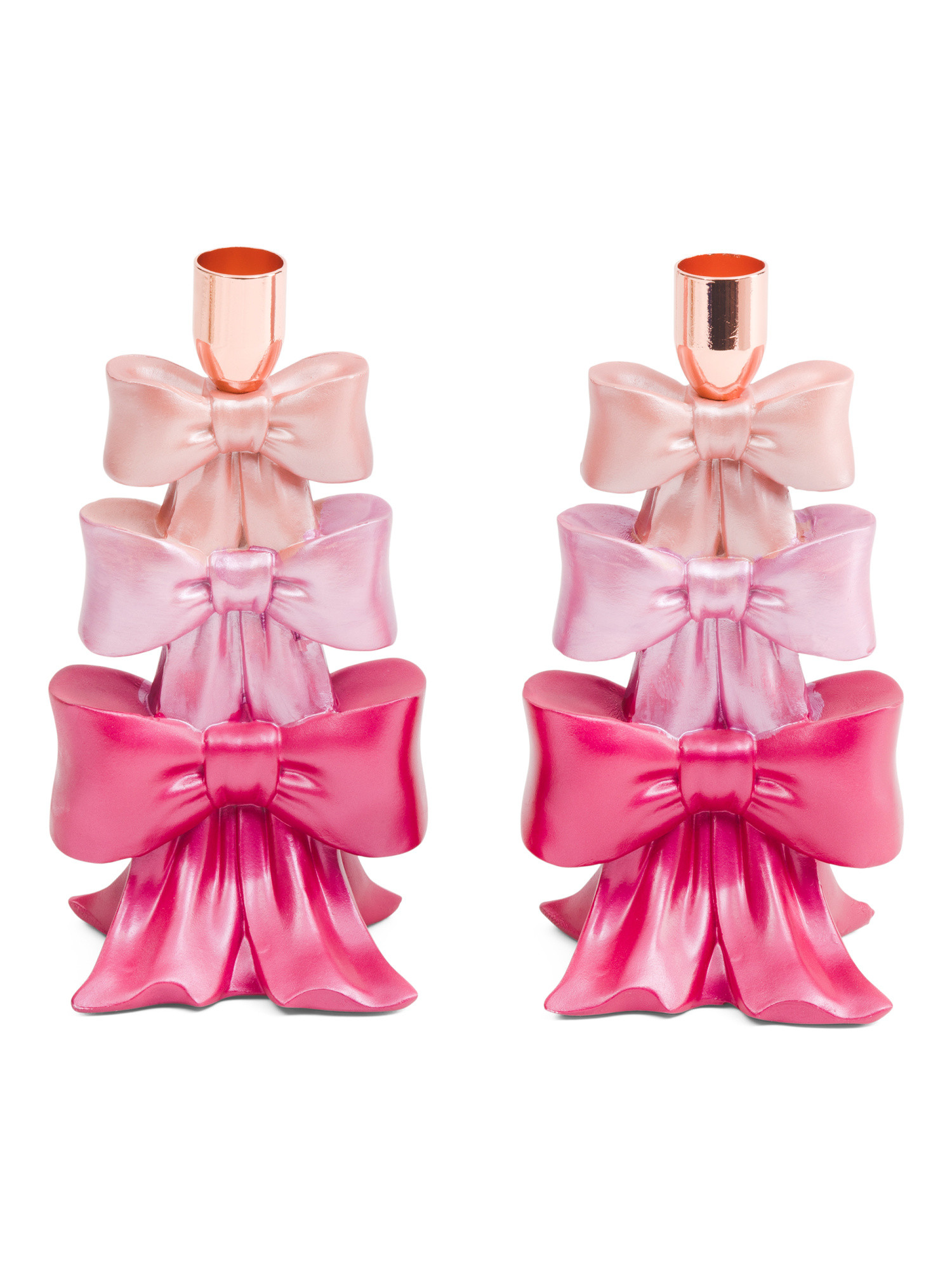 Set Of 2 Stacked Bow Candle Holders | Valentine's Day | Marshalls | Marshalls