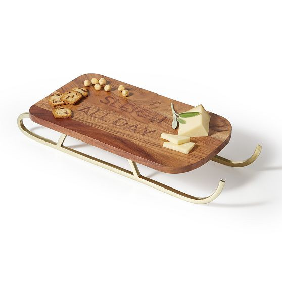 Wood Sleigh Cheese Board | Mark and Graham
