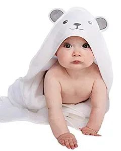 HIPHOP PANDA Bamboo Hooded Baby Towel - Soft Bath Towel with Bear Ears for Babie, Toddler, Infant... | Amazon (US)