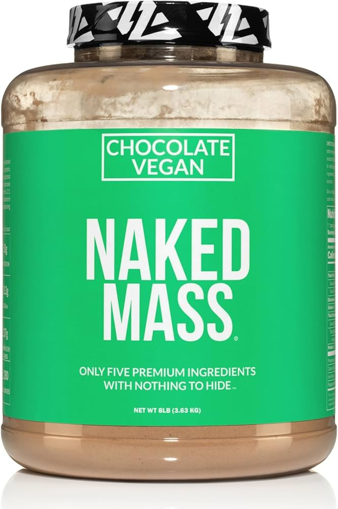 NAKED Mass - Chocolate Vegan Weight Gainer - 8Lb Bulk, GMO Free, Gluten Free, Soy Free & Dairy Fr... | Amazon (US)