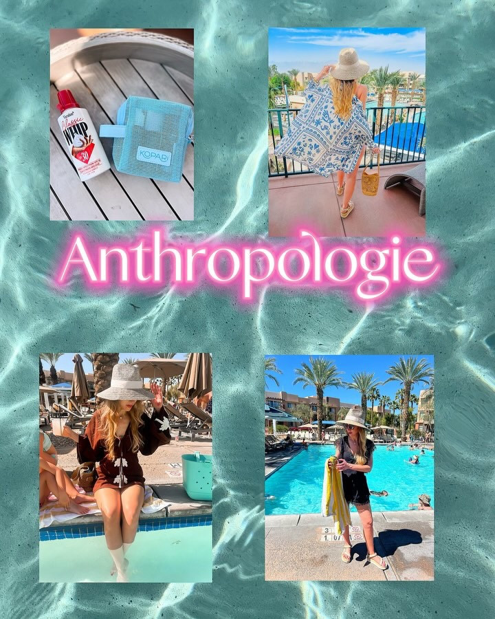 Use code ANTHRO20 through May 11!
	•	Red maxi: XS
	•	Printed cover-up shirt dress: XXS
Exact print looks sold out but upper similar available! 
	•	Romper (comes in black + white — I have both!): Small
	•	Wide-brim hat: So pretty in person
	•	Brown cover-up: XS/S
	•	Whipped sunscreen: Absolutely divine (and on sale!)

All linked for you in one spot — just tap below to shop!
