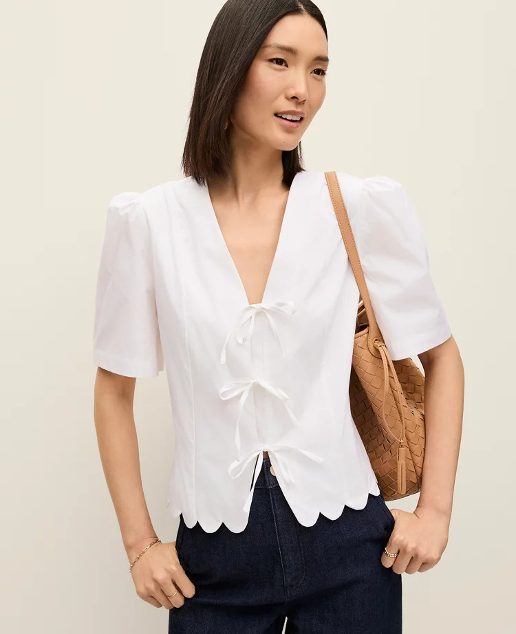 Tie Front Blouse | Ann Taylor