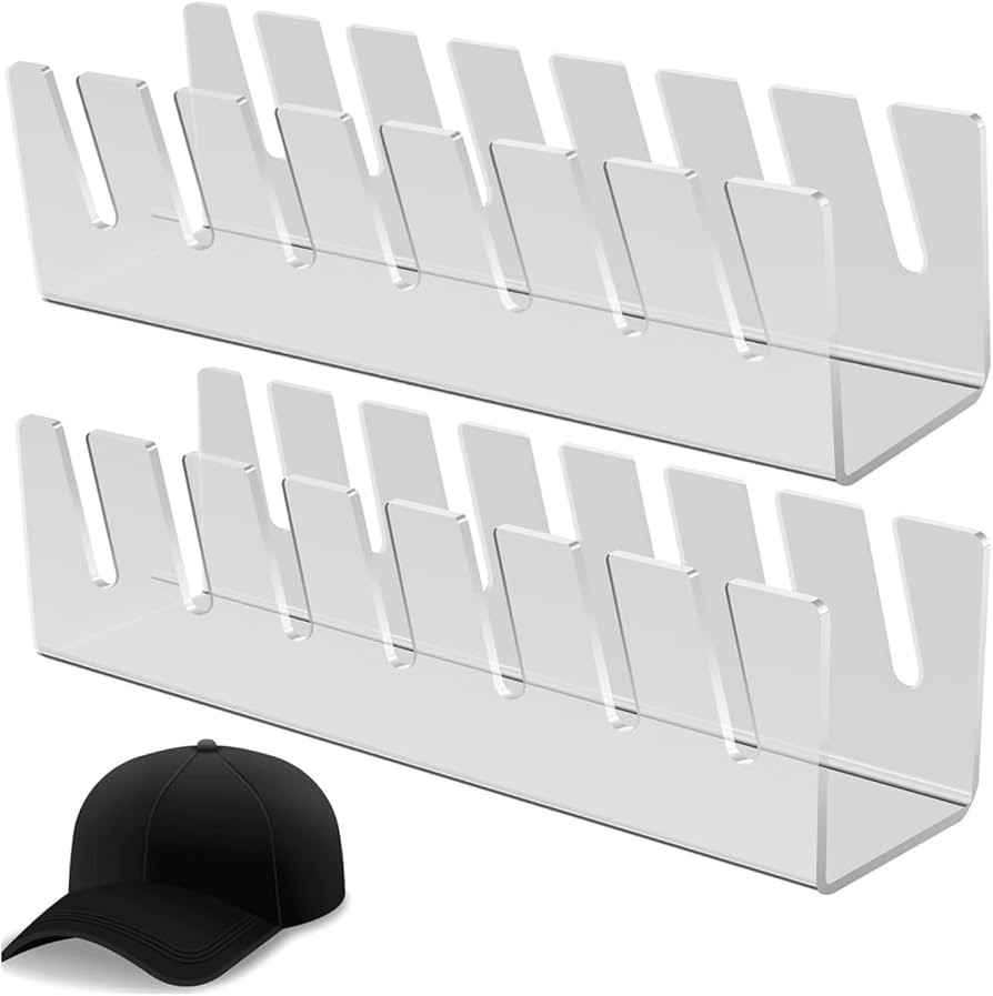 Hat Stand for Baseball Caps, Hat Organizer for Baseball Caps Shelf, Hat Organizer for Shelf-2Pack... | Amazon (US)
