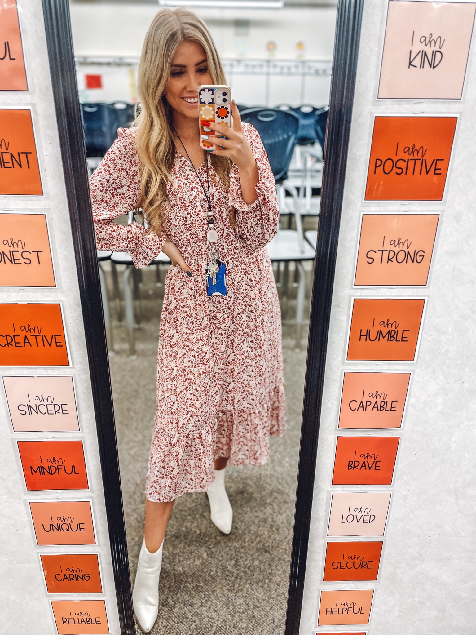 Dress: true to size, wearing M
Boots: size up half

Teacher outfit, teacher dresses, work outfit, winter dresses, long sleeve dresses, amazon dresses

#LTKSeasonal #LTKunder50 #LTKworkwear