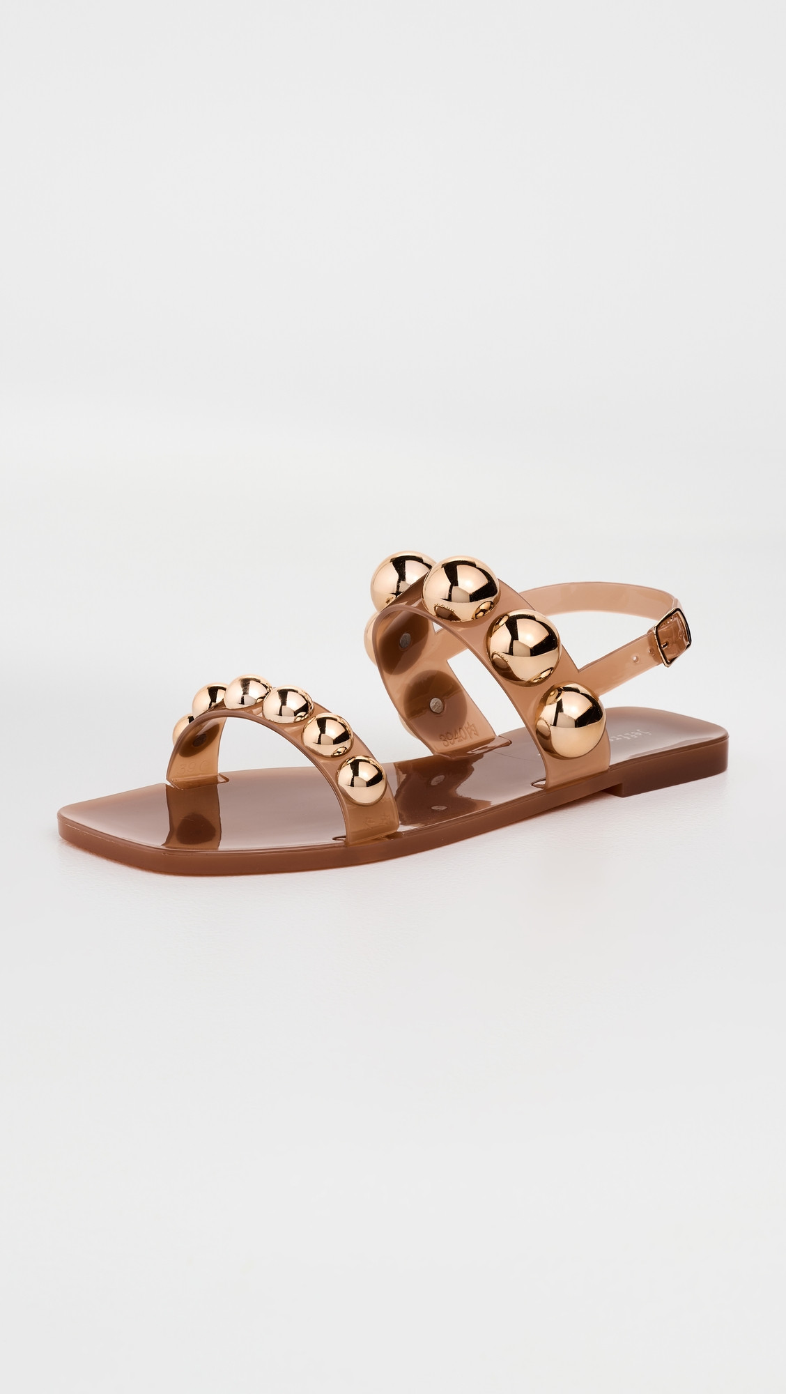 Jeffrey Campbell Gum-Drop Jelly Sandals Caramel Gold 7 | Shopbop