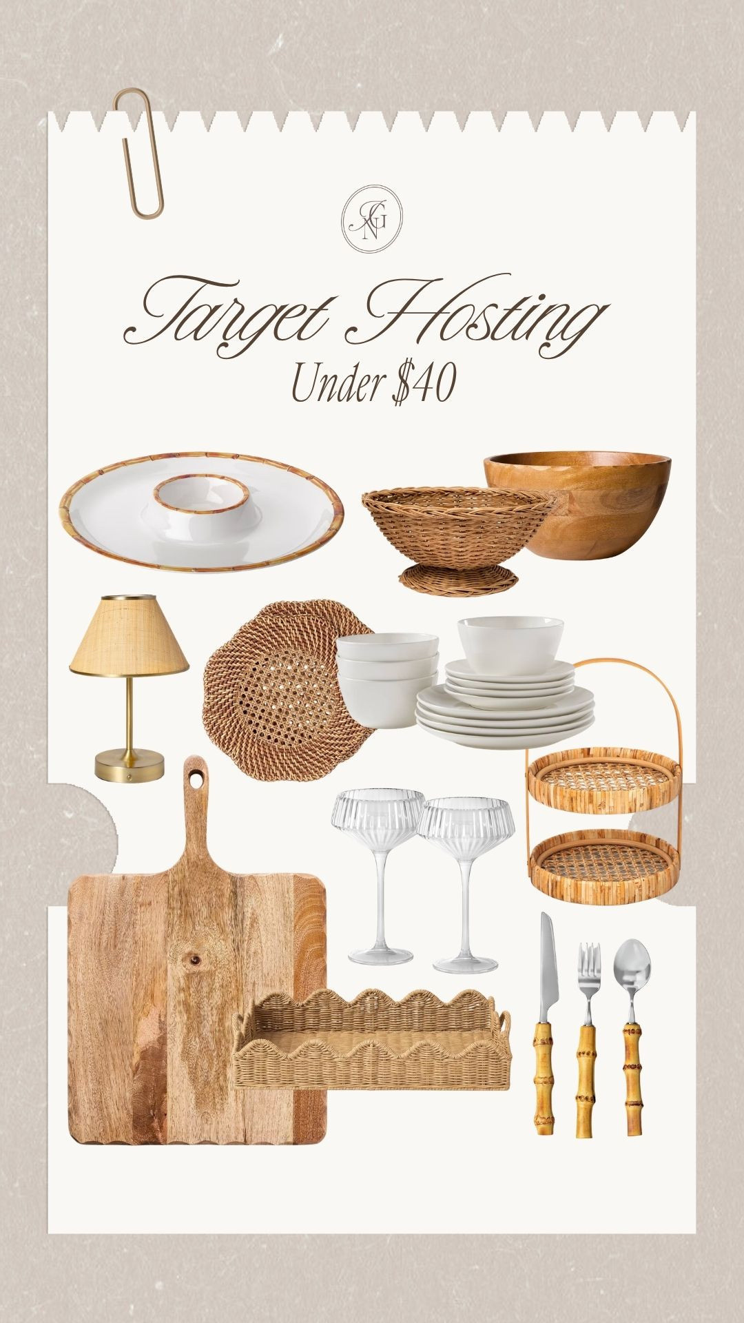 Target summer hosting finds under $40, from woven serveware and bamboo accents to tabletop pieces, lighting and easy entertaining essentials. Perfect for warm-weather hosting, outdoor dinners and summer tablescapes. ✨

#targetthreshold #targethome #targethomefinds #summerhosting #summerdecor #targetfinds #targetdecor #targetserveware #tablescape #outdoorentertaining #hearthandhand #threshold

#LTKSeasonal #LTKHome