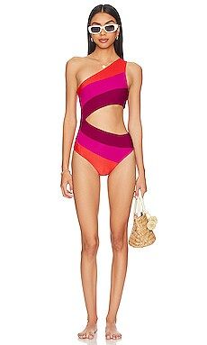 BEACH RIOT Joyce One Piece in Be Mine Colorblock from Revolve.com | Revolve Clothing (Global)