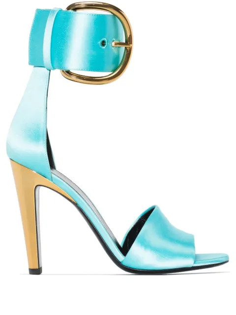 TOM FORD Buckled Satin 105mm Sandals - Farfetch | Farfetch Global