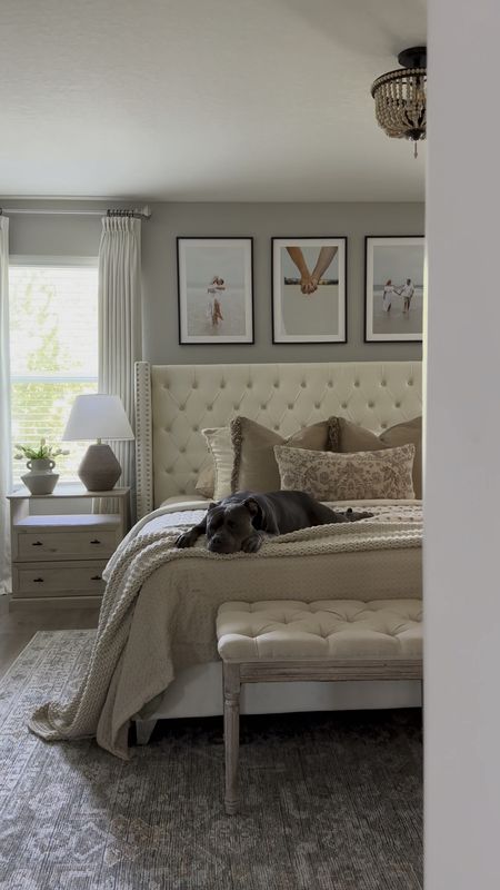 Master bedroom- so many pieces are on sale in here including my favorite lamps and bedding! Bedding, target sale finds, table lamp, master bedroom, guest bedroom, neutral home decor, neutral bedroom styling 

#LTKHome #LTKSaleAlert