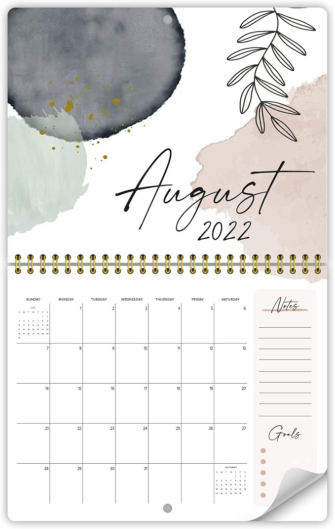 Aesthetic Wall Calendar in Abstract Art Design - Runs from March 2022 Until September 2023 - The ... | Amazon (US)