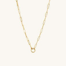 Paperclip Chain Charm Necklace | Mejuri (Global)