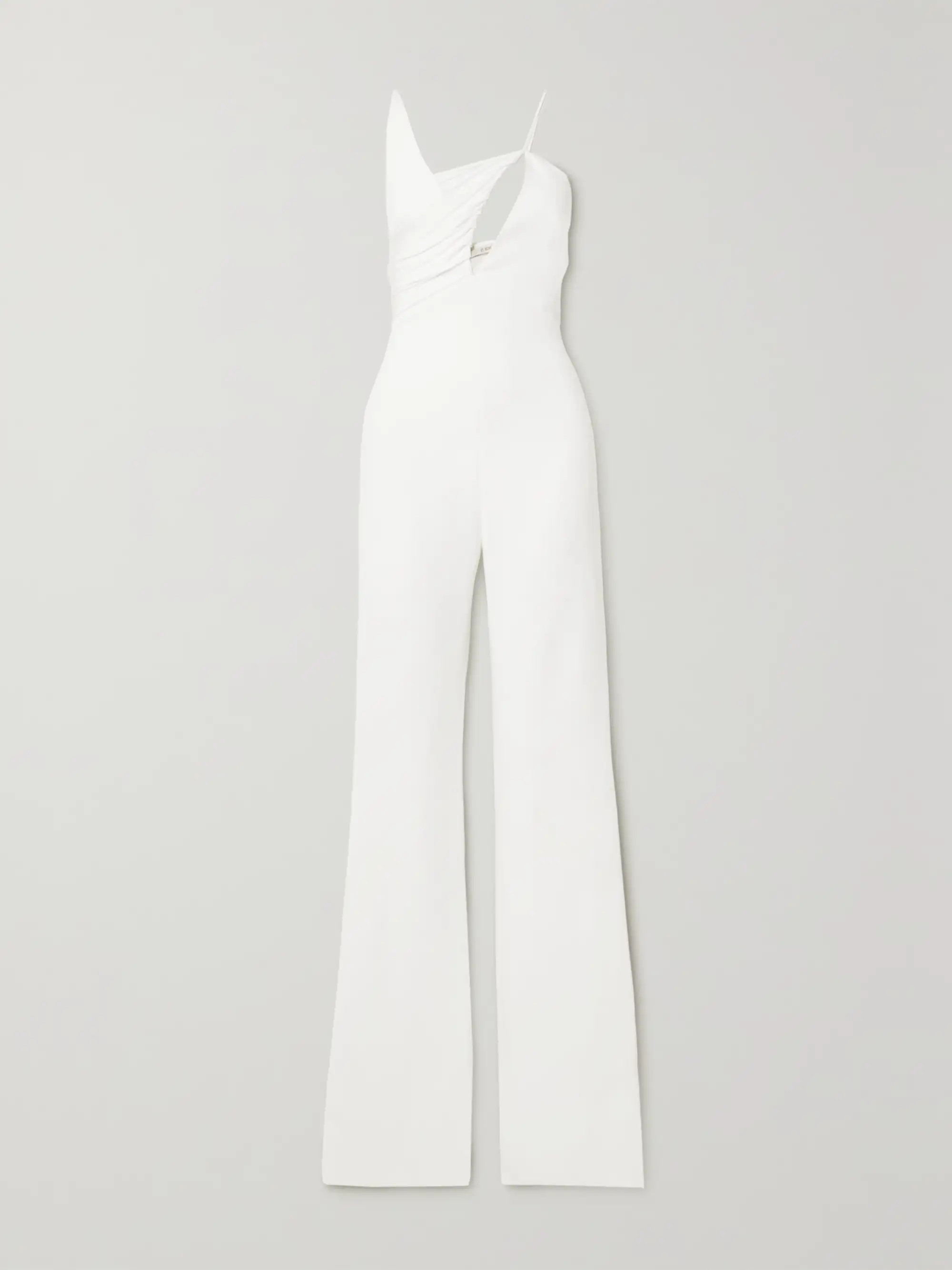 Jack cutout ruched stretch-cady jumpsuit | NET-A-PORTER (US)