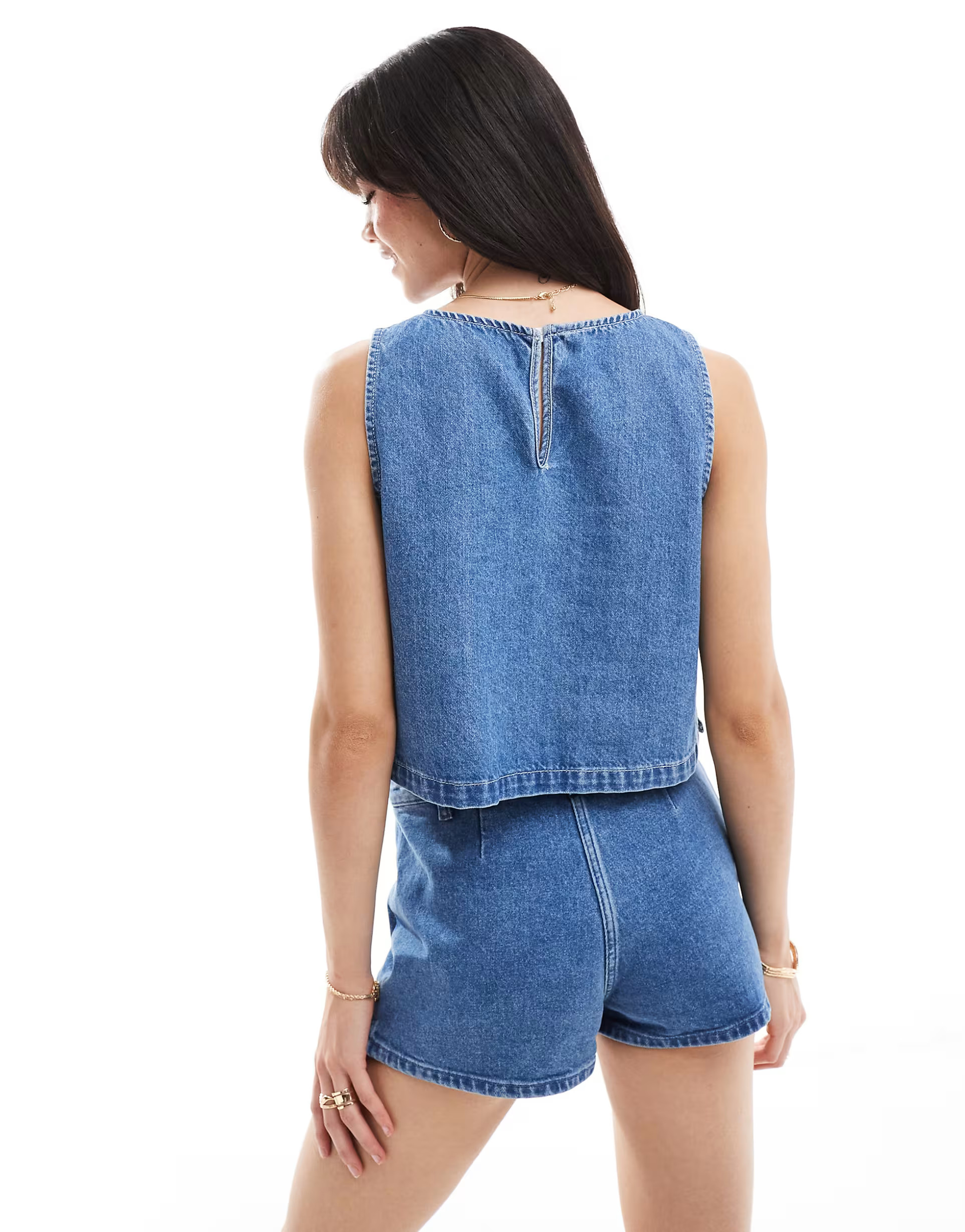 ASOS DESIGN denim tank top in bleach | ASOS (Global)