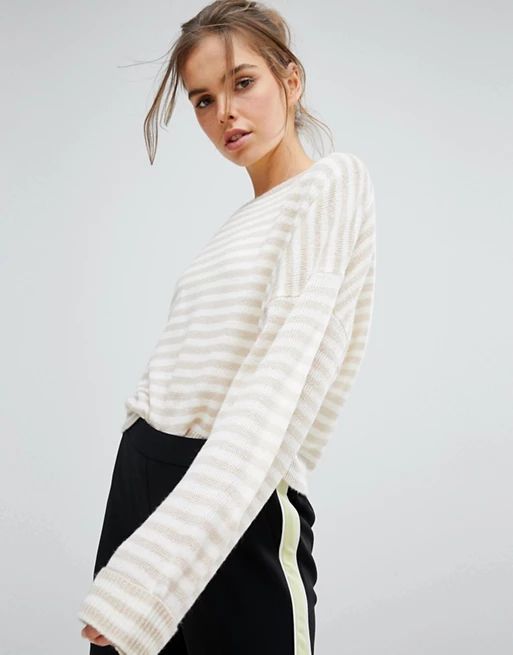 Micha Lounge Stripe Slouchy Sweater | ASOS US