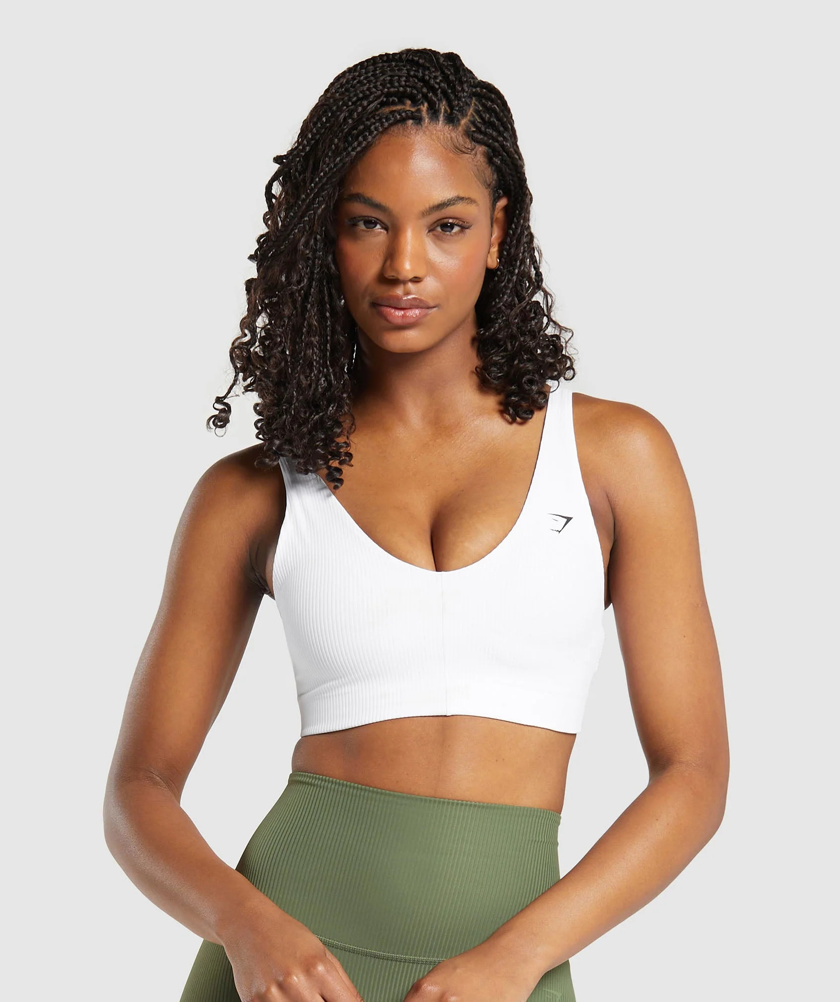 Gymshark Ribbed Sports Bra - White | Gymshark (Global)