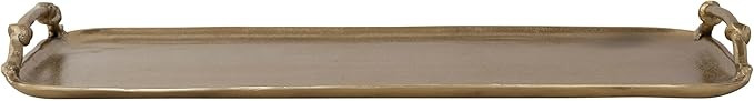 Creative Co-Op Cast Aluminum Tray with Handles, Gold Finish | Amazon (US)