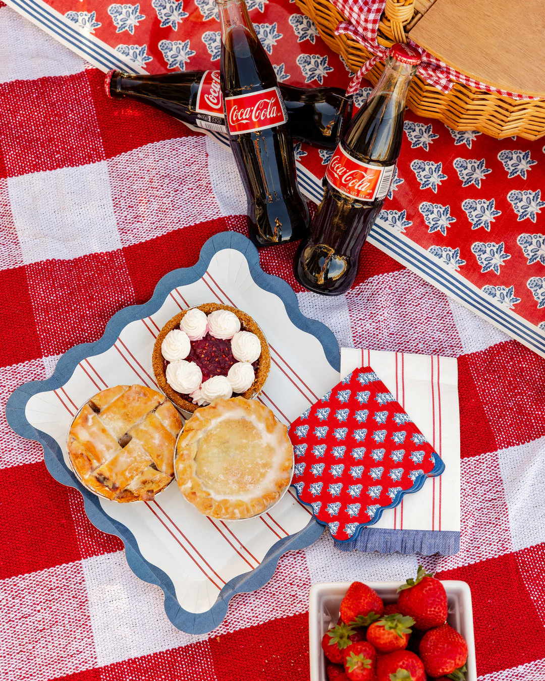 Red Striped Paper Dinner Napkin | My Mind's Eye