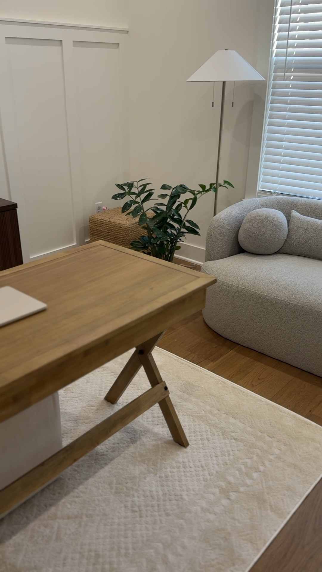 The best purchase I made for my home office is this cozy chair! Using a dining chair on wheels as your office chair is so much more comfortable! This is my current home office set up!

World Market Wood Campaign Desk, World Market Desk, Boucle Sofa, Boucle Couch, Boucle Loveseat, Small Space Sofa, Small Space Couch, Apartment Size Sofa, Apartment Size Couch, Brass Lamp, Brass Floor Lamp, Dining Chair used as office char, dining chair on wheels, cozy office chair, office chair on wheels, dining chair used as desk chair, at home office space, work from home inspo, work from home space, home office inspiration, home office inspo, home office decor, home office furniture, neutral home, neutral home aesthetic, neutral home inspo, neutral home inspiration




#LTKHome #LTKSaleAlert