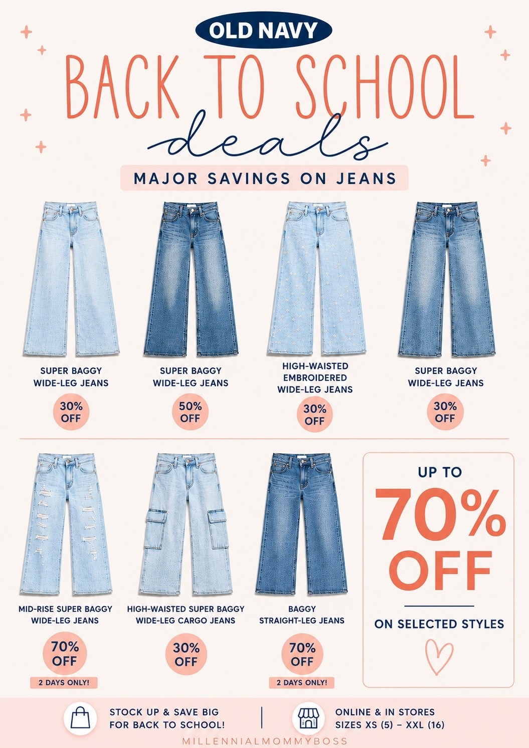 The Old Navy denim sale is too good not to share! 🤍 So many cute wide-leg, cargo, and baggy jeans at up to 70% off.  Linking all my favorite styles before they sell out!

#LTKKids #LTKSaleAlert