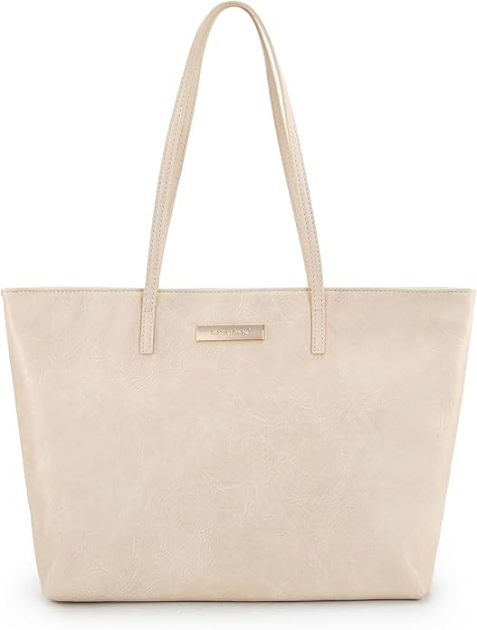 Montana West Tote Bags for Women Purses and Ladies Handbags Medium Size Shoulder Bags with Zipper | Amazon (US)