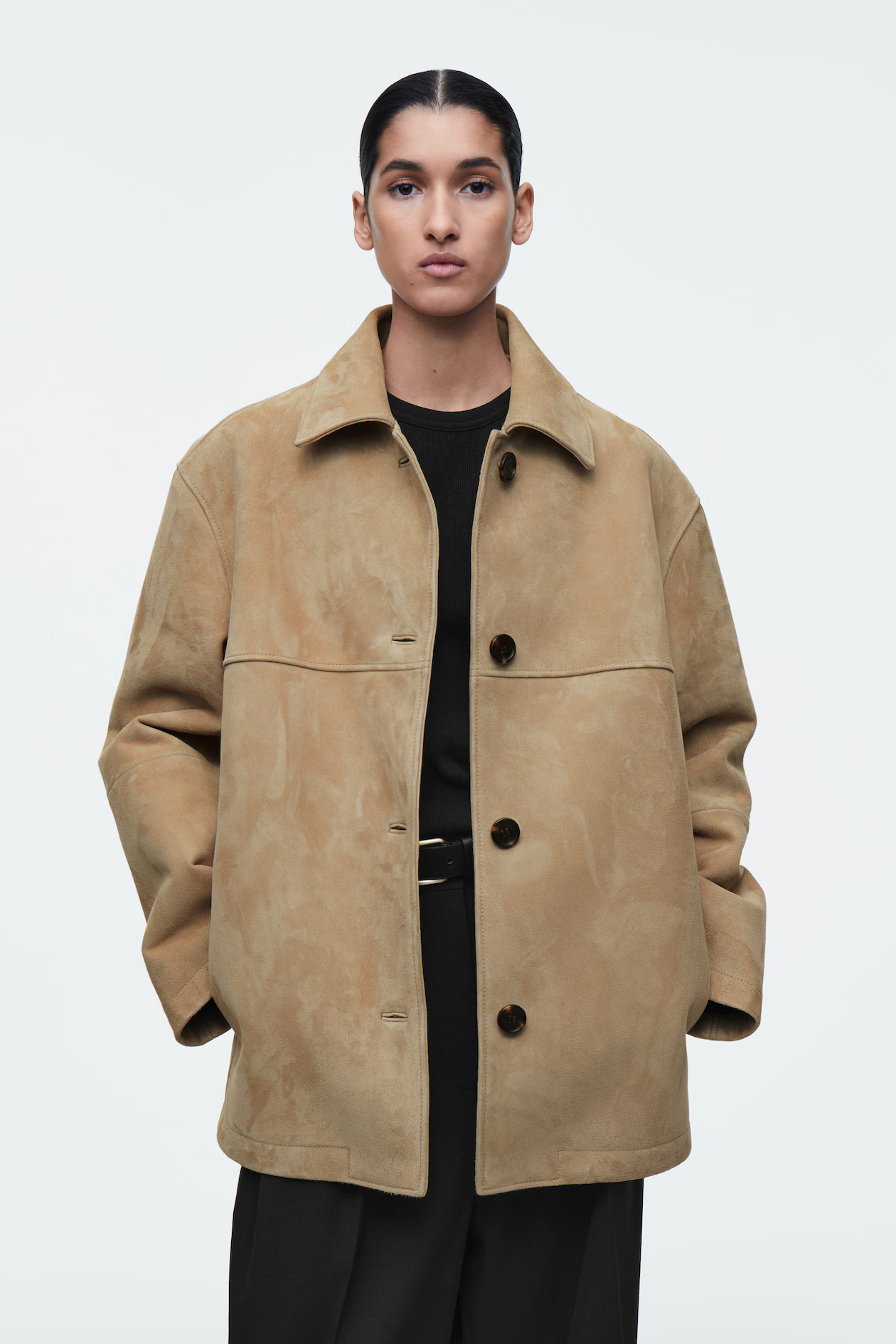 COLLARED SUEDE JACKET | COS UK