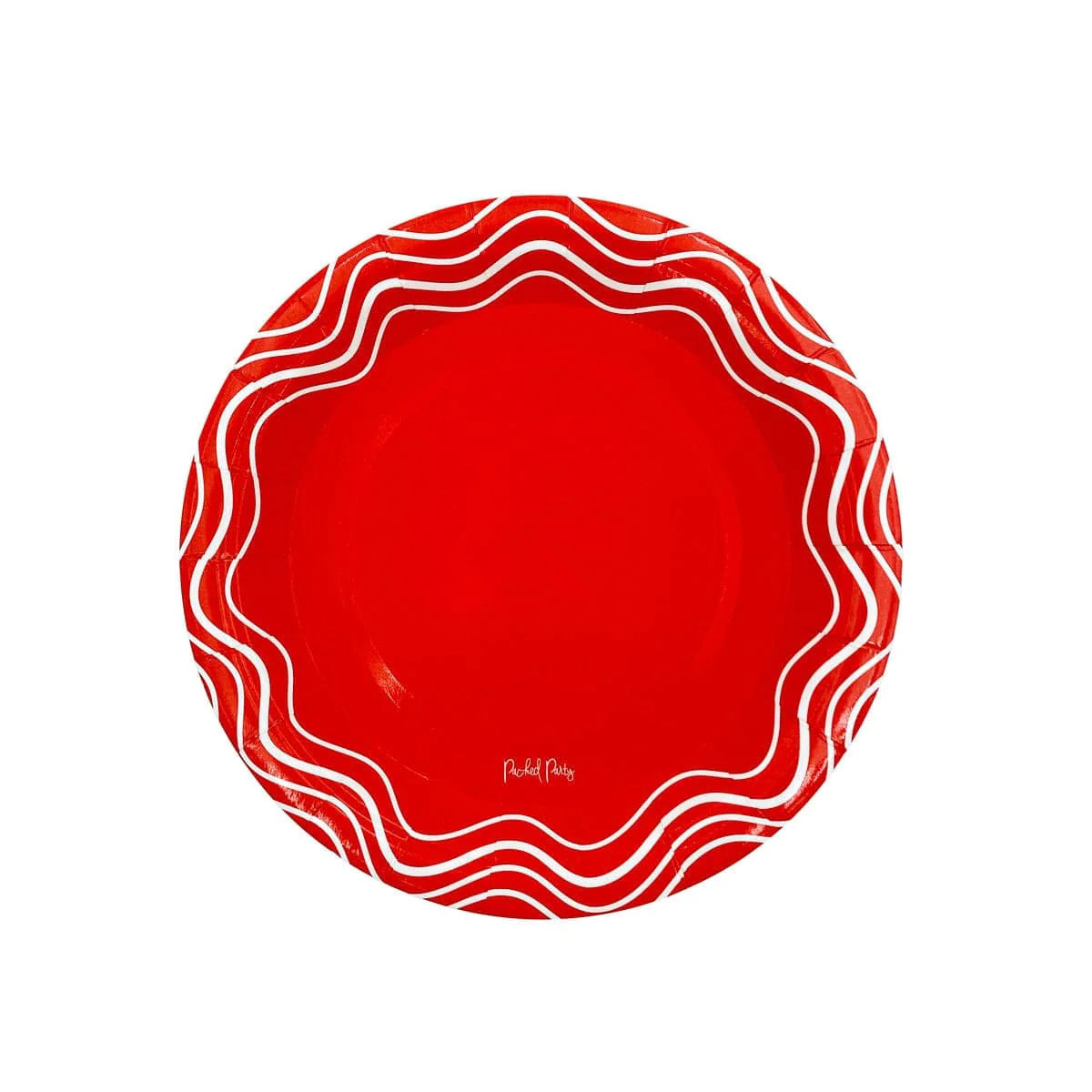 Dessert Plate- Red-Y To Celebrate (Set of 10) | Packed Party